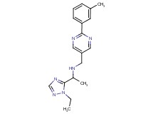 1-(1-ethyl-1H-1,2,4-triazol-5-yl)-N-{[2-(3-methylphenyl)pyrimidin-5-yl]methyl}ethanamine
