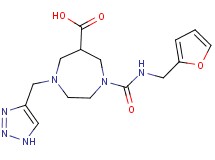 1-{[(2-furylmethyl)amino]carbonyl}-4-(1H-1,2,3-triazol-4-ylmethyl)-1,4-diazepane-6-carboxylic acid
