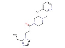 1-[3-(2-ethyl-1H-imidazol-1-yl)propanoyl]-4-[(3-methyl-2-pyridinyl)methyl]piperazine