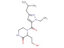 4-[(1-ethyl-3-isobutyl-1H-pyrazol-5-yl)carbonyl]-3-(2-hydroxyethyl)-2-piperazinone