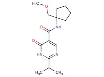 2-isopropyl-N-[1-(methoxymethyl)cyclopentyl]-6-oxo-1,6-dihydropyrimidine-5-carboxamide