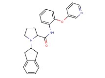 1-(2,3-dihydro-1H-inden-2-yl)-N-[2-(3-pyridinyloxy)phenyl]prolinamide