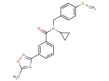N-cyclopropyl-3-(5-methyl-1,2,4-oxadiazol-3-yl)-N-[4-(methylthio)benzyl]benzamide