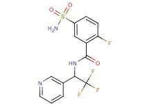 5-(aminosulfonyl)-2-fluoro-N-(2,2,2-trifluoro-1-pyridin-3-ylethyl)benzamide