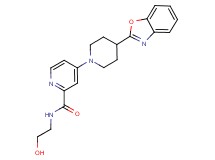 4-[4-(1,3-benzoxazol-2-yl)-1-piperidinyl]-N-(2-hydroxyethyl)-2-pyridinecarboxamide
