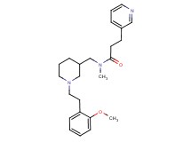 N-({1-[2-(2-methoxyphenyl)ethyl]-3-piperidinyl}methyl)-N-methyl-3-(3-pyridinyl)propanamide