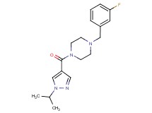 1-(3-fluorobenzyl)-4-[(1-isopropyl-1H-pyrazol-4-yl)carbonyl]piperazine