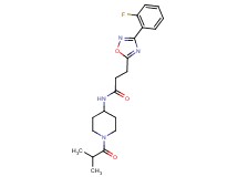 3-[3-(2-fluorophenyl)-1,2,4-oxadiazol-5-yl]-N-(1-isobutyrylpiperidin-4-yl)propanamide