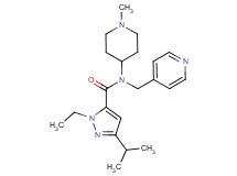 1-ethyl-3-isopropyl-N-(1-methyl-4-piperidinyl)-N-(4-pyridinylmethyl)-1H-pyrazole-5-carboxamide