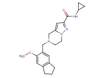 N-cyclopropyl-5-[(6-methoxy-2,3-dihydro-1H-inden-5-yl)methyl]-4,5,6,7-tetrahydropyrazolo[1,5-a]pyrazine-2-carboxamide