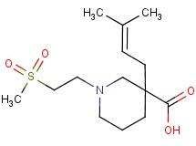 3-(3-methyl-2-buten-1-yl)-1-[2-(methylsulfonyl)ethyl]-3-piperidinecarboxylic acid
