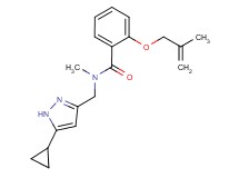 N-[(5-cyclopropyl-1H-pyrazol-3-yl)methyl]-N-methyl-2-[(2-methylprop-2-en-1-yl)oxy]benzamide