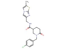 1-(4-chlorobenzyl)-N-[(2-methylimidazo[2,1-b][1,3]thiazol-6-yl)methyl]-6-oxo-3-piperidinecarboxamide