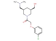 {(3R*,5R*)-1-[(3-chlorophenoxy)acetyl]-5-[(dimethylamino)methyl]-3-piperidinyl}methanol