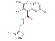 2,3,6-trimethyl-N-[2-(4-methyl-1,3-thiazol-5-yl)ethyl]-4-quinolinecarboxamide