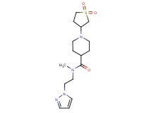 1-(1,1-dioxidotetrahydro-3-thienyl)-N-methyl-N-[2-(1H-pyrazol-1-yl)ethyl]piperidine-4-carboxamide