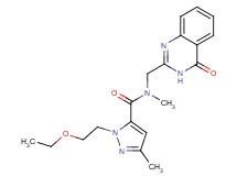 1-(2-ethoxyethyl)-N,3-dimethyl-N-[(4-oxo-3,4-dihydro-2-quinazolinyl)methyl]-1H-pyrazole-5-carboxamide