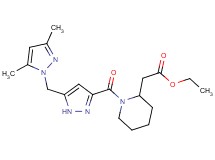 ethyl [1-({5-[(3,5-dimethyl-1H-pyrazol-1-yl)methyl]-1H-pyrazol-3-yl}carbonyl)-2-piperidinyl]acetate