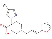 1-[(2E)-3-(2-furyl)prop-2-en-1-yl]-4-(4-methyl-1H-pyrazol-1-yl)piperidine-4-carboxylic acid
