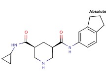 (3S,5R)-N-cyclopropyl-N'-(2,3-dihydro-1H-inden-5-yl)-3,5-piperidinedicarboxamide