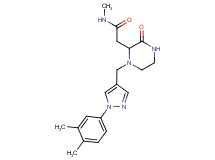 2-(1-{[1-(3,4-dimethylphenyl)-1H-pyrazol-4-yl]methyl}-3-oxopiperazin-2-yl)-N-methylacetamide