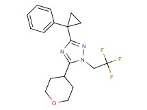 3-(1-phenylcyclopropyl)-5-(tetrahydro-2H-pyran-4-yl)-1-(2,2,2-trifluoroethyl)-1H-1,2,4-triazole