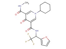 1-cyclohexyl-N-methyl-4-oxo-N'-[2,2,2-trifluoro-1-(2-furyl)ethyl]-1,4-dihydro-3,5-pyridinedicarboxamide