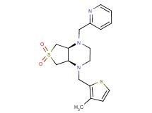 (4aS*,7aR*)-1-[(3-methyl-2-thienyl)methyl]-4-(2-pyridinylmethyl)octahydrothieno[3,4-b]pyrazine 6,6-dioxide
