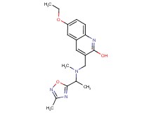 6-ethoxy-3-({methyl[1-(3-methyl-1,2,4-oxadiazol-5-yl)ethyl]amino}methyl)-2-quinolinol