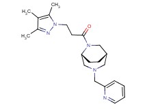 (1S*,5R*)-3-(pyridin-2-ylmethyl)-6-[3-(3,4,5-trimethyl-1H-pyrazol-1-yl)propanoyl]-3,6-diazabicyclo[3.2.2]nonane