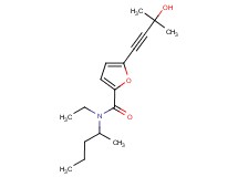 N-ethyl-5-(3-hydroxy-3-methyl-1-butyn-1-yl)-N-(1-methylbutyl)-2-furamide