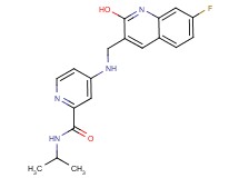 4-{[(7-fluoro-2-hydroxy-3-quinolinyl)methyl]amino}-N-isopropyl-2-pyridinecarboxamide