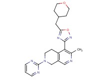 6-methyl-2-(2-pyrimidinyl)-5-[5-(tetrahydro-2H-pyran-4-ylmethyl)-1,2,4-oxadiazol-3-yl]-1,2,3,4-tetrahydro-2,7-naphthyridine