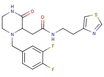 2-[1-(3,4-difluorobenzyl)-3-oxo-2-piperazinyl]-N-[2-(1,3-thiazol-4-yl)ethyl]acetamide