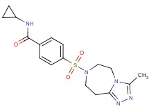 N-cyclopropyl-4-[(3-methyl-5,6,8,9-tetrahydro-7H-[1,2,4]triazolo[4,3-d][1,4]diazepin-7-yl)sulfonyl]benzamide