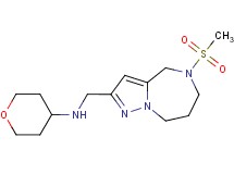 N-{[5-(methylsulfonyl)-5,6,7,8-tetrahydro-4H-pyrazolo[1,5-a][1,4]diazepin-2-yl]methyl}tetrahydro-2H-pyran-4-amine