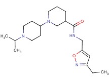 N-[(3-ethyl-5-isoxazolyl)methyl]-1'-isopropyl-1,4'-bipiperidine-3-carboxamide