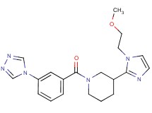 3-[1-(2-methoxyethyl)-1H-imidazol-2-yl]-1-[3-(4H-1,2,4-triazol-4-yl)benzoyl]piperidine