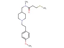N-({1-[2-(4-methoxyphenyl)ethyl]-4-piperidinyl}methyl)-N-methyl-3-(methylthio)propanamide
