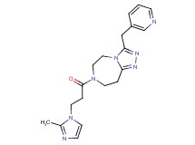 7-[3-(2-methyl-1H-imidazol-1-yl)propanoyl]-3-(3-pyridinylmethyl)-6,7,8,9-tetrahydro-5H-[1,2,4]triazolo[4,3-d][1,4]diazepine