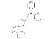 2-(3-methyl-2,4-dioxo-1,2,3,4-tetrahydropyrimidin-5-yl)-N-(2-phenyl-2-piperidin-1-ylethyl)acetamide