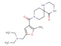 9-{5-[(diethylamino)methyl]-2-methyl-3-furoyl}-1,4,9-triazaspiro[5.5]undecan-5-one