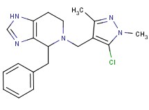 4-benzyl-5-[(5-chloro-1,3-dimethyl-1H-pyrazol-4-yl)methyl]-4,5,6,7-tetrahydro-1H-imidazo[4,5-c]pyridine