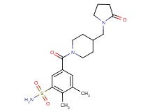 2,3-dimethyl-5-({4-[(2-oxo-1-pyrrolidinyl)methyl]-1-piperidinyl}carbonyl)benzenesulfonamide