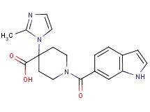 1-(1H-indol-6-ylcarbonyl)-4-(2-methyl-1H-imidazol-1-yl)piperidine-4-carboxylic acid