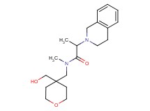 2-(3,4-dihydro-2(1H)-isoquinolinyl)-N-{[4-(hydroxymethyl)tetrahydro-2H-pyran-4-yl]methyl}-N-methylpropanamide