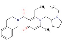 3-(3,4-dihydro-2(1H)-isoquinolinylcarbonyl)-2-ethyl-1-[(1-ethyl-2-pyrrolidinyl)methyl]-6-methyl-4(1H)-pyridinone