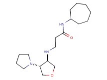 N-cycloheptyl-3-{[(3R*,4R*)-4-pyrrolidin-1-yltetrahydrofuran-3-yl]amino}propanamide