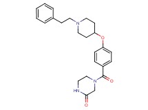 4-(4-{[1-(2-phenylethyl)-4-piperidinyl]oxy}benzoyl)-2-piperazinone
