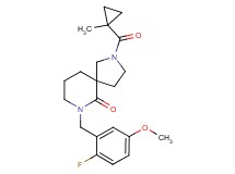 7-(2-fluoro-5-methoxybenzyl)-2-[(1-methylcyclopropyl)carbonyl]-2,7-diazaspiro[4.5]decan-6-one